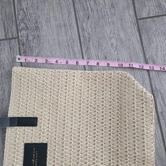 Donna Karan Cashmere Mist Collection Straw Tote Bag New with Tags - Picture 7 of 10